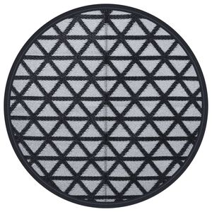 vidaXL k&uuml;lt&eacute;ri szőnyeg ARAKIL fekete &Oslash;120 cm PP