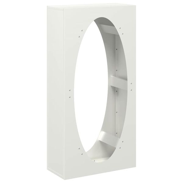 vidaXL fehér hidegen hengerelt acél tűzifatároló 50x23x100 cm