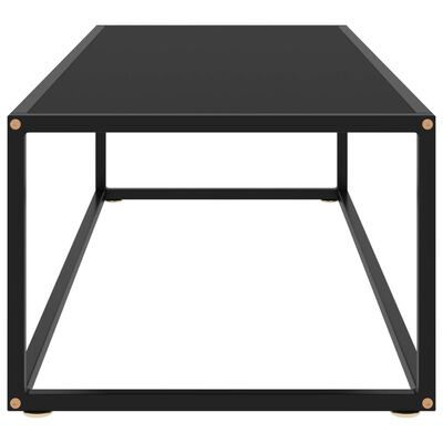 vidaXL fekete dohányzóasztal fekete üveggel 120 x 50 x 35 cm