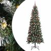 vidaXL Mű kar&aacute;csonyfa Z&ouml;ld 210 cm PVC &eacute;s műanyag &eacute;s ac&eacute;l