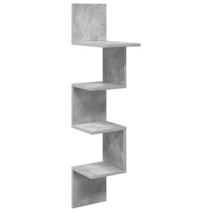 vidaXL Falpolc Falra szerelhető Betonsz&uuml;rke 32 x 21 x 107 cm