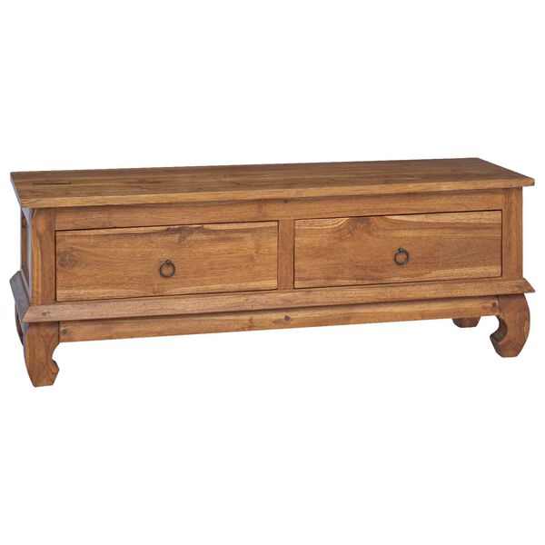 vidaXL TV &aacute;llv&aacute;ny fi&oacute;kkal Term&eacute;szetes 110 x 35 x 40 cm T&ouml;m&ouml;r Teakfa