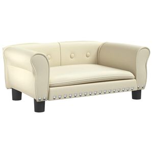 vidaXL kr&eacute;msz&iacute;nű műbőr kutya&aacute;gy 70 x 45 x 30 cm