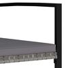 vidaXL 5 részes szürke polyrattan kerti étkezőgarnitúra