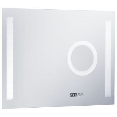 vidaXL LED-es fürdőszobai tükör érintésérzékelővel 80 x 60 cm