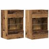 vidaXL 2 db antik fa fali szekr&eacute;nyek LED vil&aacute;g&iacute;t&aacute;ssal TV-hez 40x30x60,5 cm