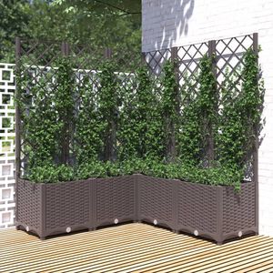 vidaXL barna polipropil&eacute;n r&aacute;csos kerti &uuml;ltetől&aacute;da 120 x 120 x 136 cm