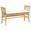 vidaXL Kerti pad 2 -Seater 110 x 38 x 65cm bambusz Barna N&eacute;gysz&ouml;gletes
