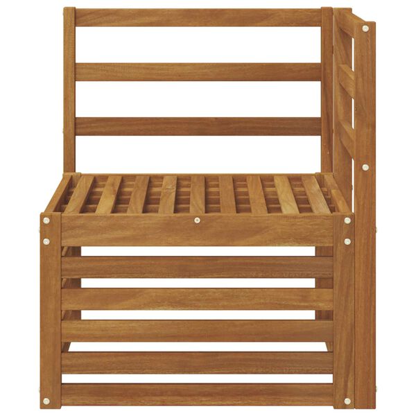 vidaXL K&uuml;lt&eacute;ri Sarokkanap&eacute; T&ouml;m&ouml;r Ak&aacute;cfa Term&eacute;szetes 63 x 63 x 73 cm