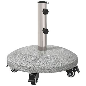 vidaXL Granite ernyőtart&oacute; kerekekkel 4-5 cm &aacute;tm&eacute;rőjű oszlophoz 27.2 kg