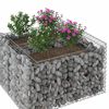 vidaXL Gabion emelt &aacute;gy Ez&uuml;st 100 x 100 x 60 cm Horganyzott ac&eacute;l