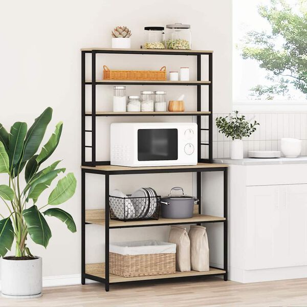 vidaXL Konyhai polc Sonoma t&ouml;lgy 100 x 40 x 168 cm Faanyag