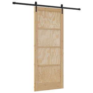 vidaXL Cs&uacute;sz&oacute; ajt&oacute; ORKDAL 86 x 211 cm T&ouml;m&ouml;r Fenyőfa