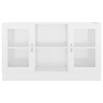 vidaXL magasfényű fehér forgácslap vitrinszekrény 120 x 30,5 x 70 cm