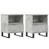 vidaXL 2 db betonsz&uuml;rke szerelt fa &eacute;jjeliszekr&eacute;ny 40 x 35 x 50 cm