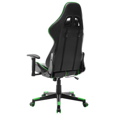 vidaXL fekete és zöld műbőr gamer szék