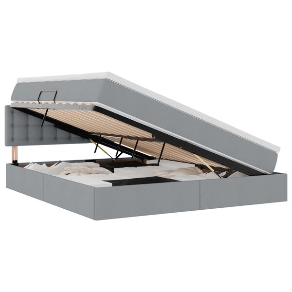 vidaXL &Aacute;gy t&aacute;rol&oacute;val &eacute;s LED l&aacute;mp&aacute;val Vil&aacute;gossz&uuml;rke 160 x 200 cm sz&ouml;vet