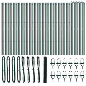 vidaXL Hatsz&ouml;gletű ker&iacute;t&eacute;s talajr&ouml;gz&iacute;tő 100 x 1,2 m PVC-bevonatos ac&eacute;l