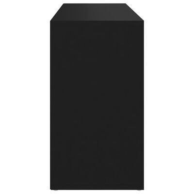 vidaXL fekete forgácslap cipőtároló pad 103 x 30 x 54,5 cm