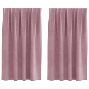 vidaXL S&ouml;t&eacute;t&iacute;tő f&uuml;gg&ouml;ny&ouml;k 2 db S&ouml;t&eacute;t r&oacute;zsasz&iacute;n 140 x 140 cm B&aacute;rsony