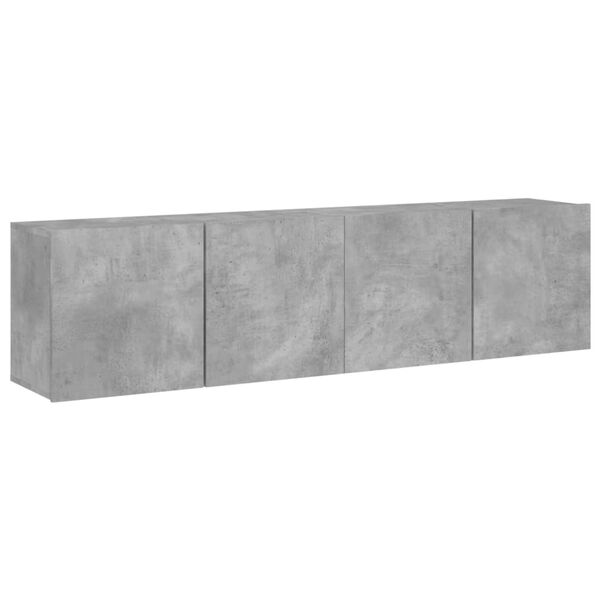 vidaXL 2 db betonsz&uuml;rke falra szerelhető TV-szekr&eacute;ny 80 x 30 x 41 cm