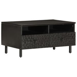 vidaXL fekete t&ouml;m&ouml;r mang&oacute;fa doh&aacute;nyz&oacute;asztal 80 x 54 x 40 cm