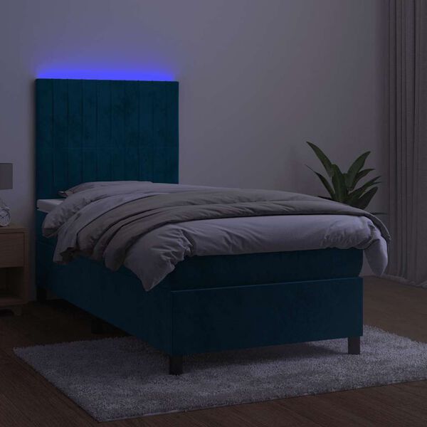 vidaXL s&ouml;t&eacute;tk&eacute;k b&aacute;rsony rug&oacute;s &eacute;s LED-es &aacute;gy matraccal 80 x 200 cm