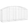 vidaXL &iacute;ves horganyzott vas gabion kos&aacute;r 200x50x80/100 cm