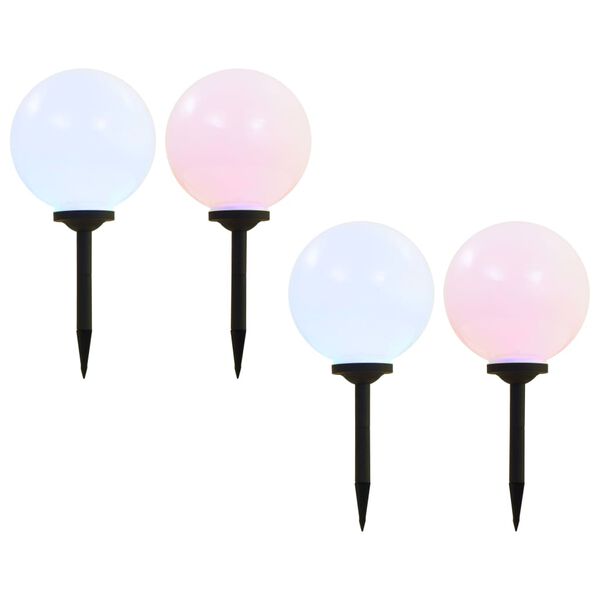 vidaXL 4 db napelemes k&uuml;lt&eacute;ri LED g&ouml;mbl&aacute;mpa 30 cm RGB