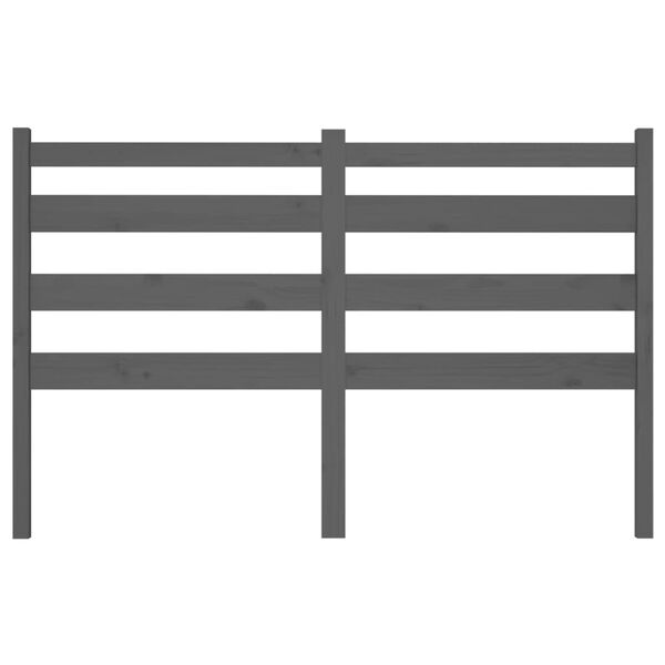 vidaXL szürke tömör fenyőfa ágyfejtámla 206 x 4 x 100 cm