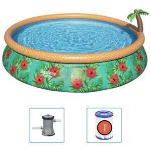 Bestway Fast Set Paradise Palms felf&uacute;jhat&oacute; medenceszett 457 x 84 cm