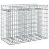 vidaXL Gabion emelt &aacute;gy 100 x 50 x 80 cm Horganyzott Ac&eacute;l Ez&uuml;st