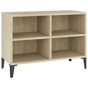 vidaXL sonoma t&ouml;lgy sz&iacute;nű TV-szekr&eacute;ny f&eacute;ml&aacute;bakkal 69,5 x 30 x 50 cm