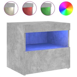 vidaXL betonsz&uuml;rke &eacute;jjeliszekr&eacute;ny LED-vil&aacute;g&iacute;t&aacute;ssal 50 x 40 x 45 cm