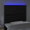 vidaXL fekete műbőr LED-es fejtámla 100x5x118/128 cm
