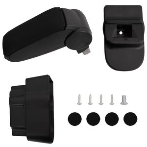 vidaXL aut&oacute; karf&aacute;ja fekete 12x37x(31-48) cm ABS