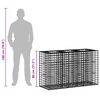 vidaXL Gabion emelt &aacute;gy Ez&uuml;st 130 x 50 x 80 cm Horganyzott ac&eacute;l