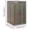 vidaXL szürke polyrattan kerekes kukatároló fészer 70 x 80 x 117 cm
