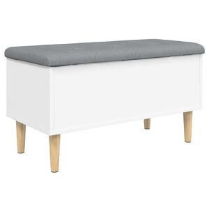 vidaXL feh&eacute;r szerelt fa t&aacute;rol&oacute;pad 82x42x46 cm