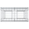 vidaXL Gabion emelt &aacute;gy Ez&uuml;st 100 x 50 x 80 cm Horganyzott ac&eacute;l