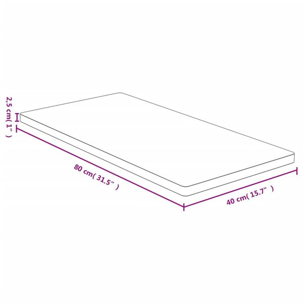 vidaXL bambusz asztallap 40 x 80 x 2,5 cm