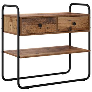 vidaXL Konzolasztal Antik Fa 80 x 40 x 75 cm Szerelt Fa