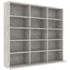 vidaXL betonsz&uuml;rke forg&aacute;cslap CD-tart&oacute; szekr&eacute;ny 100 x 23 x 89,5 cm