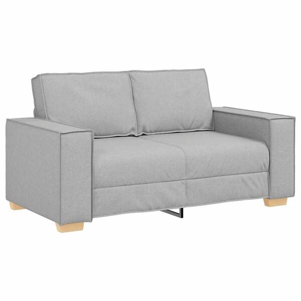 vidaXL k&eacute;tszem&eacute;lyes, felhősz&uuml;rke sz&ouml;vetkanap&eacute; 120 cm