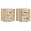 vidaXL Fali &eacute;jjeli szekr&eacute;ny 2 pcs Sonoma T&ouml;lgy 34,5 x 33 x 40 cm
