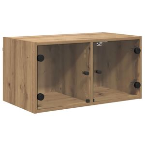 vidaXL Fali Szekr&eacute;ny 68 x 37 x 35 cm Szerelt Fa Artisan t&ouml;lgy