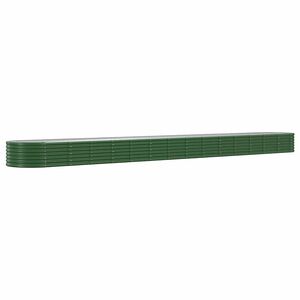 vidaXL z&ouml;ld horganyzott ac&eacute;l kerti magas&aacute;gy&aacute;s 620x80x36 cm