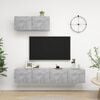 vidaXL 3 db betonsz&uuml;rke szerelt fa TV-szekr&eacute;ny