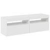 vidaXL 2 db magasf&eacute;nyű feh&eacute;r TV-szekr&eacute;ny LED-l&aacute;mp&aacute;kkal 60 x 35 x 40 cm