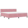 vidaXL LED Box Spring &Aacute;gy matracmal R&oacute;zsasz&iacute;n 200 x 200 cm B&aacute;rsony